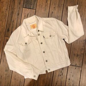 White Levi Jean Jacket